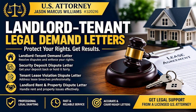 draft a security deposit dispute demand letter as a US attorney