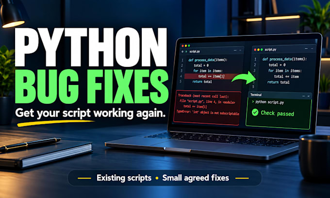 fix bugs in your python script