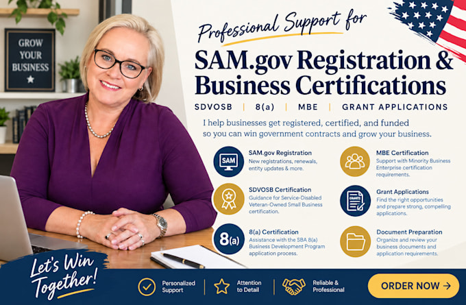 samgov registration get your sdvosb, 8a, mbe certification, grant application