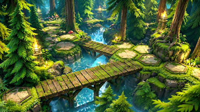 create 3d game environments, levels, and maps in blender and unity