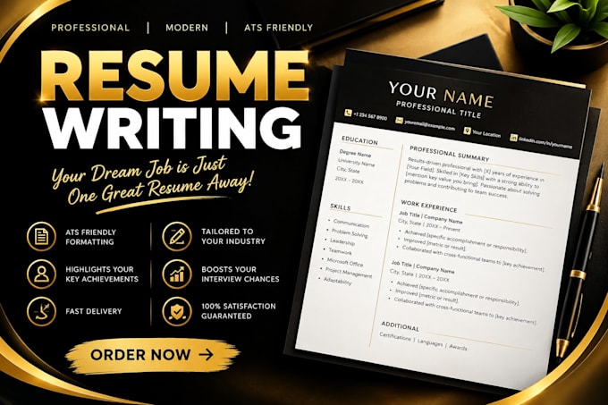 write your winning resume, CV, cover letter and optimize linkedin