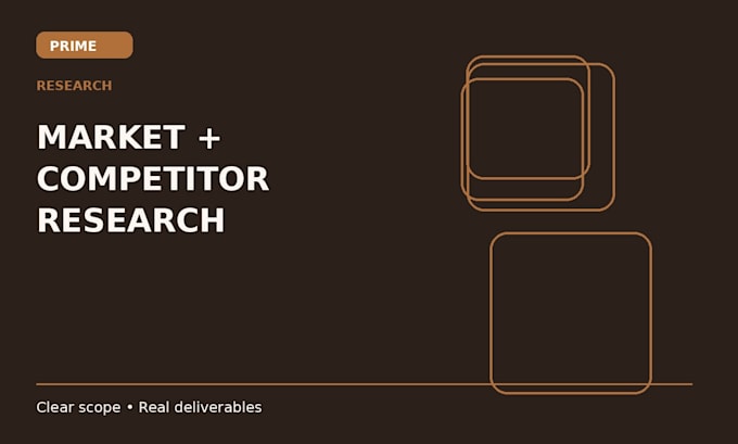 research competitor pricing and packages for your market