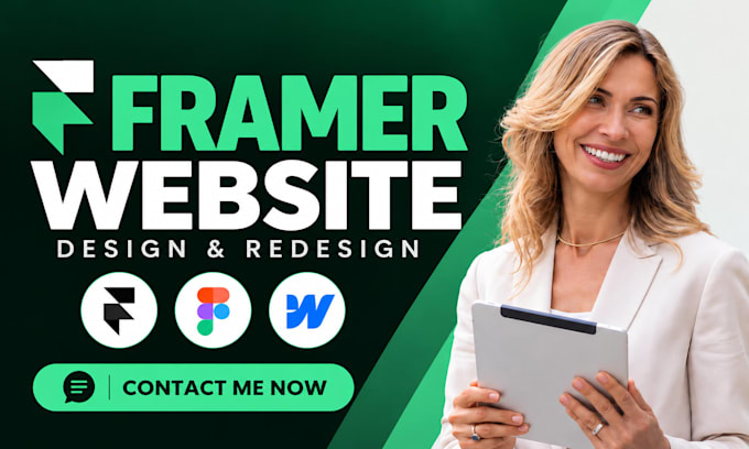 design responsive framer website with cms, animations, seo, landing page design