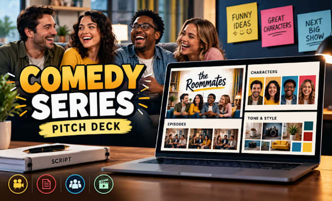 compelling comedy series pitch deck presentation communicating storytelling