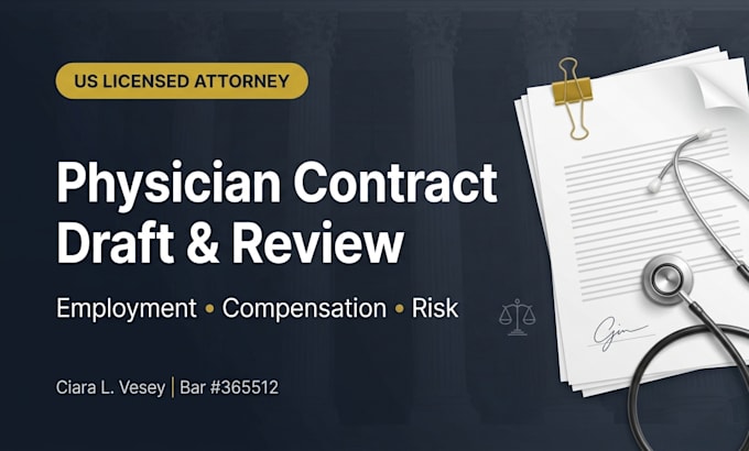 draft a professional US physician employment agreement