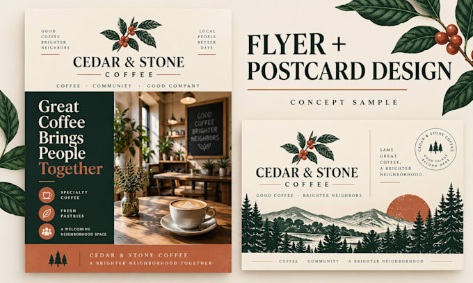 design a print ready flyer or postcard for your business