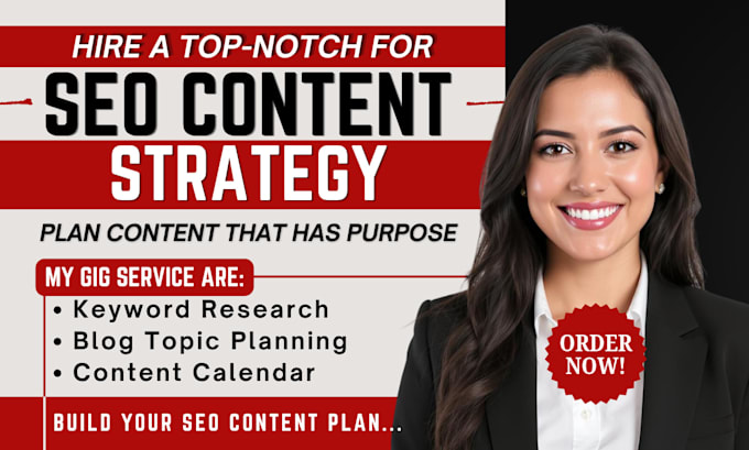 create an SEO content strategy with keyword research and blog topic planning