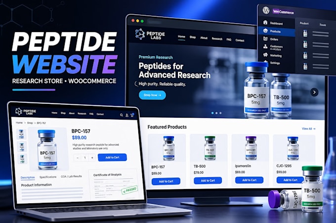peptide website peptide store research peptide wocommerce peptide with wordpress