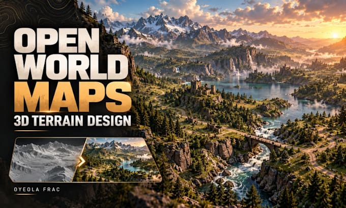 create open world map and 3d terrain for unity and unreal engine