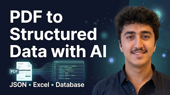 extract data from pdfs and scanned documents into json or excel with ai