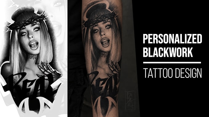 create custom blackwork and unique tattoo designs