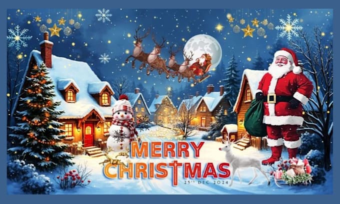 create a christmas holiday intro video