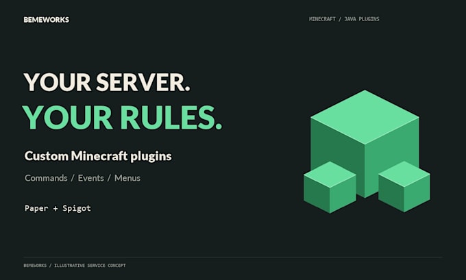 develop a custom minecraft paper or spigot plugin in java