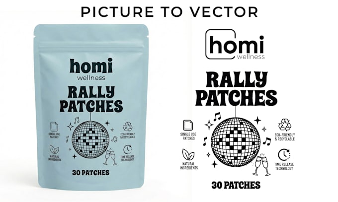 vectorize image, redraw logo, and convert png to vector