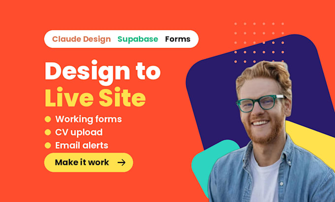 claude design website, claude design forms, CV upload, supabase email alerts