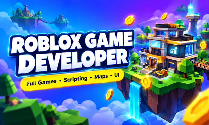 develop your full roblox game, be your roblox scripter and developer