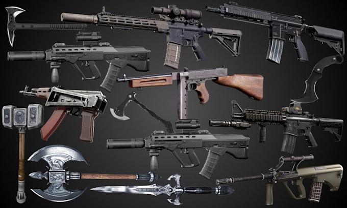 create 3d weapon 3d airsoft weapon cosplay weapons accessory for 3d printing