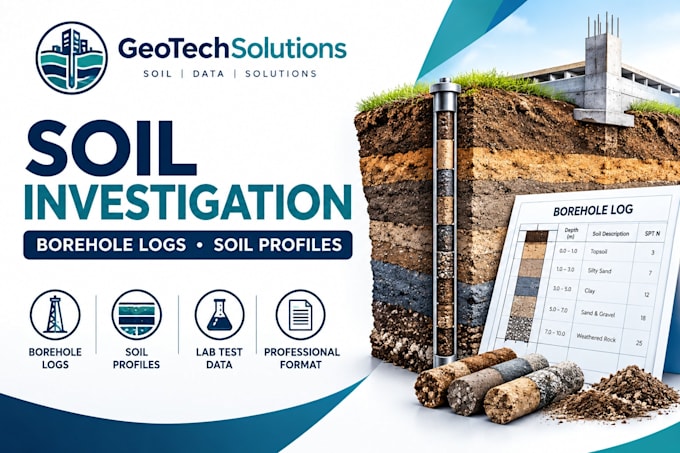 prepare soil investigation reports, borehole logs and soil profiles