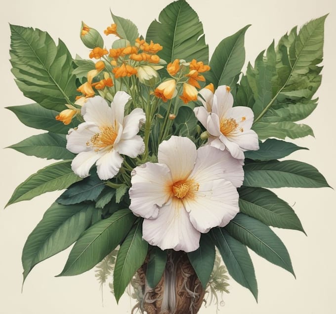 hand paint botanical illustrations