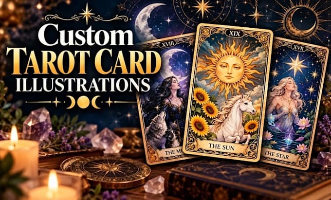 design custom tarot card illustrations