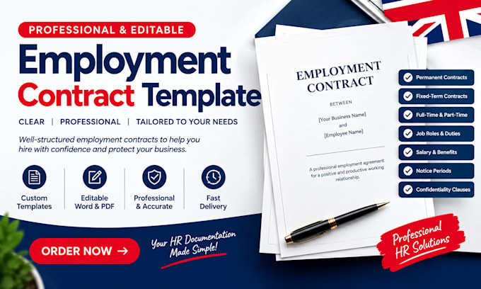 draft a professional UK employment contract template