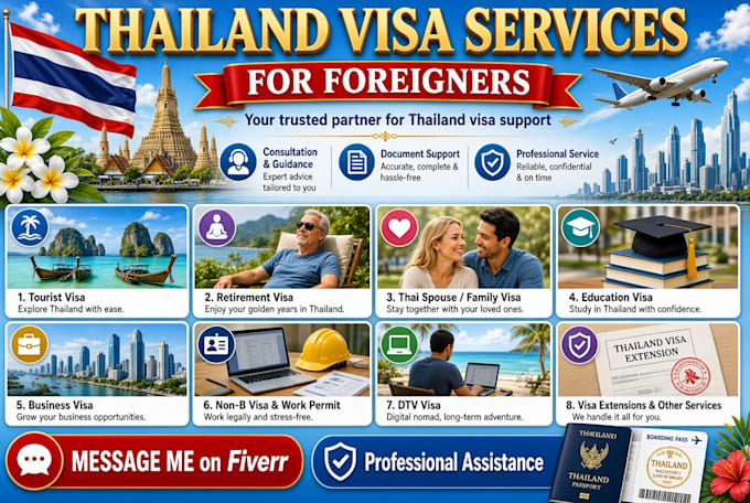 assist with thailand visa applications for foreigners
