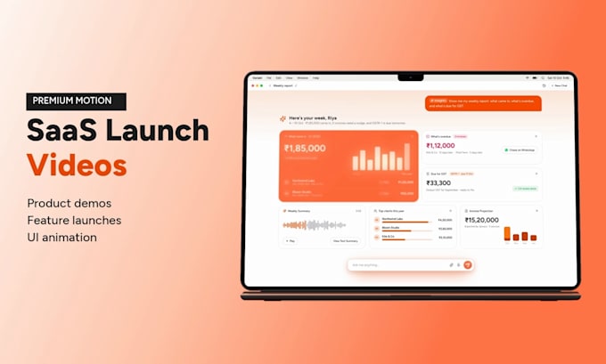 create a premium saas launch video or product demo video