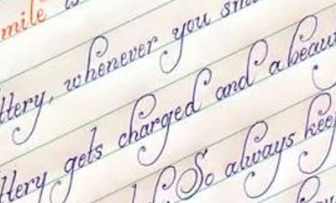 do professional handwriting and calligraphy