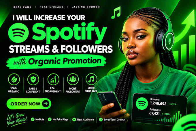 increas spotify followers,spotify stream,monthly listener,spotify promotion