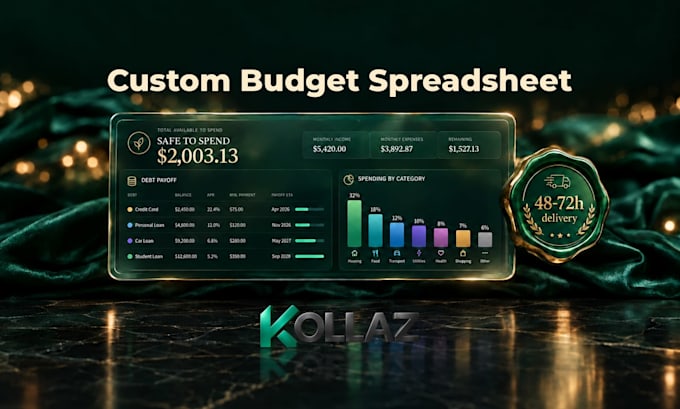 build a custom budget spreadsheet in excel or google sheets