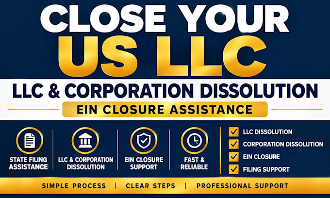 dissolve your US llc or corporation and assist with ein closure