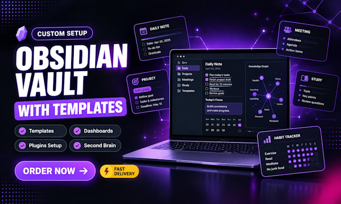 build and organize your obsidian vault with templates, plugins, and linked notes