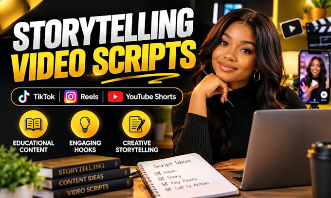 write storytelling and educational scripts for tiktok, reels and shorts