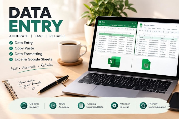 do data entry and copy paste tasks