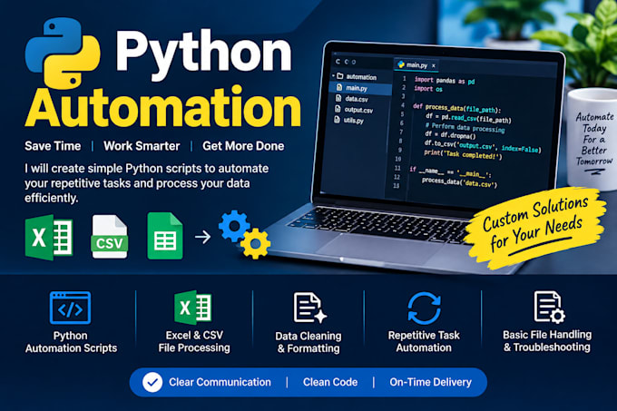 create python automation script , web scraping bots