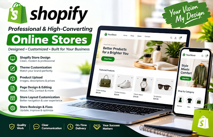 customize shopify theme, design store, upload products and edit pages