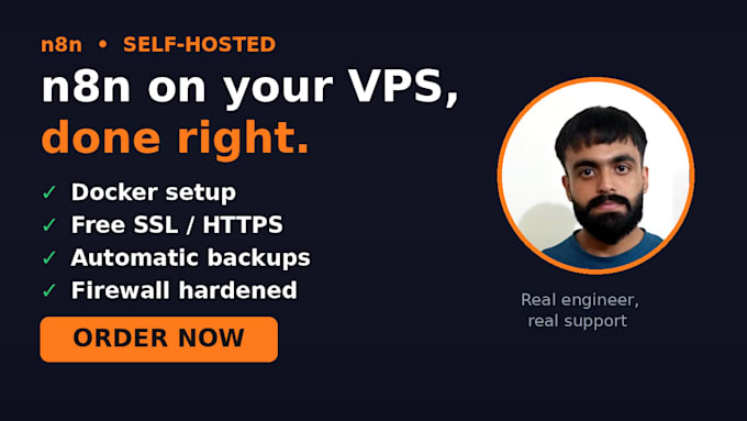install n8n on your vps with docker, SSL and automatic backups