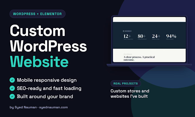 design a custom wordpress website with elementor