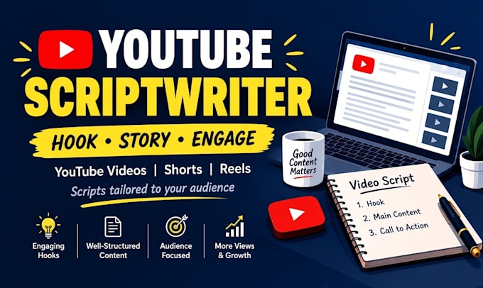 research and write professional youtube scripts