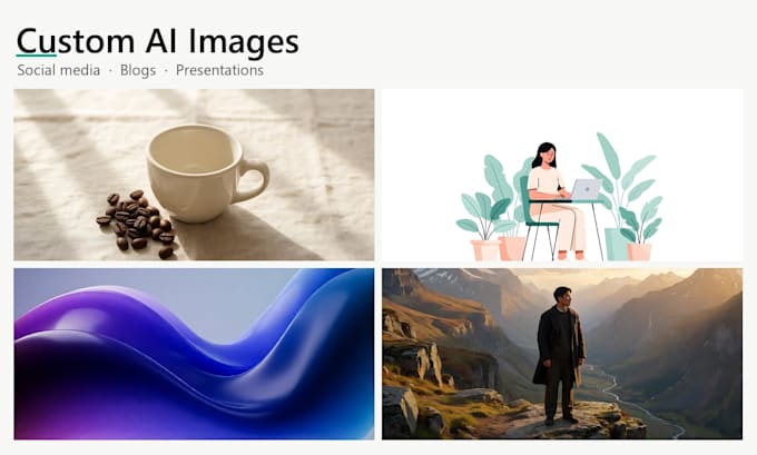 ai generated social media images and presentation slides
