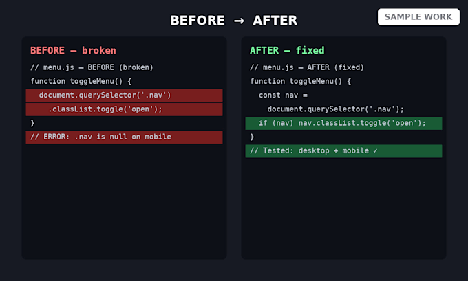 fix bugs in your ai built lovable bolt or vibe coded website