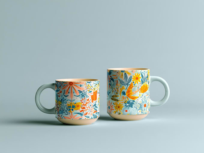 draw a custom coffee mug design