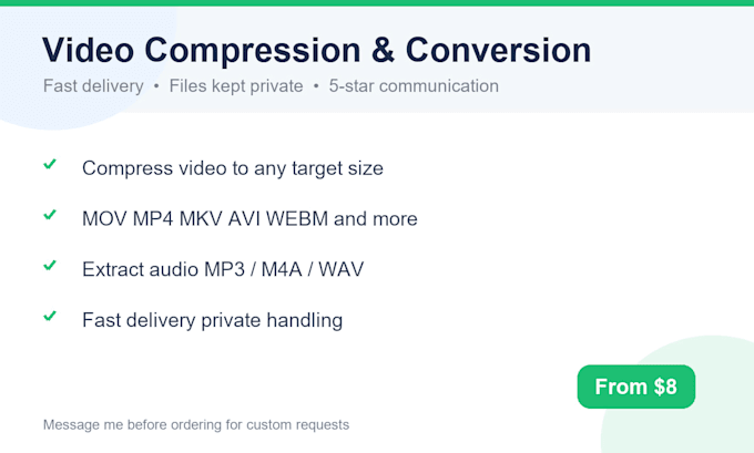 compress or convert your video and extract audio quickly