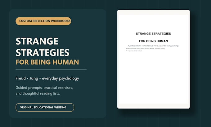 create a psychology inspired self reflection workbook