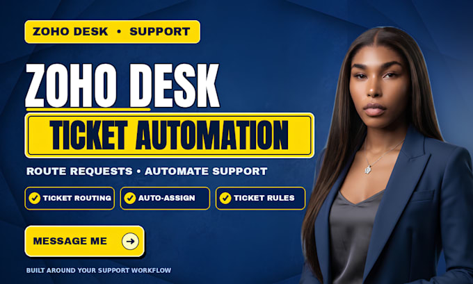 set up zoho desk with ticket automation