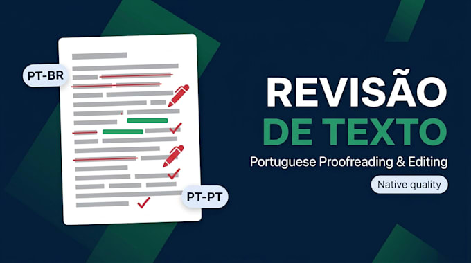 proofread and edit your portuguese text with native quality