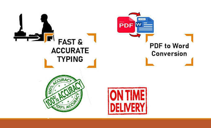 do accurate typing, copy typing and PDF to word conversion