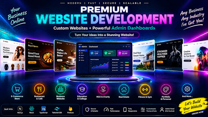 build a custom business website with an admin dashboard