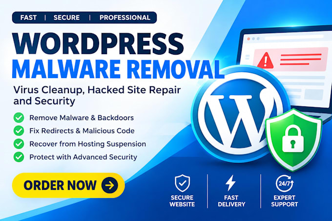 do wordpress malware removal, virus cleanup, hacked site repair and security