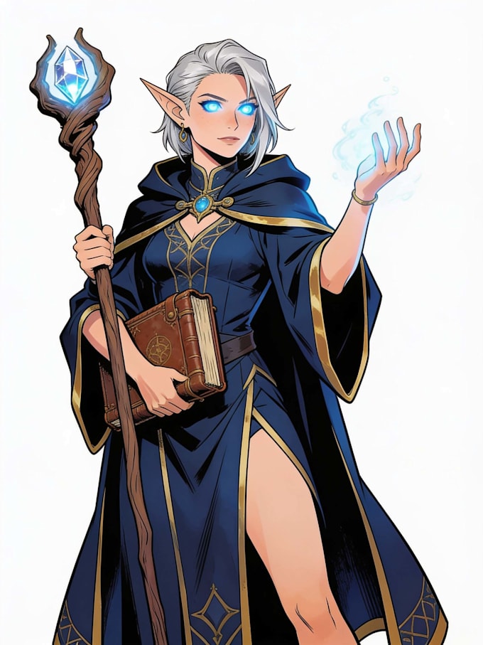 custom comic character dnd and illustration